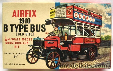 Airfix 1/32 1910 B Type Bus Old Bill, 471 plastic model kit